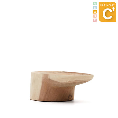Table basse avec pied Mosi en bois massif - Ø 90 x 50 cm