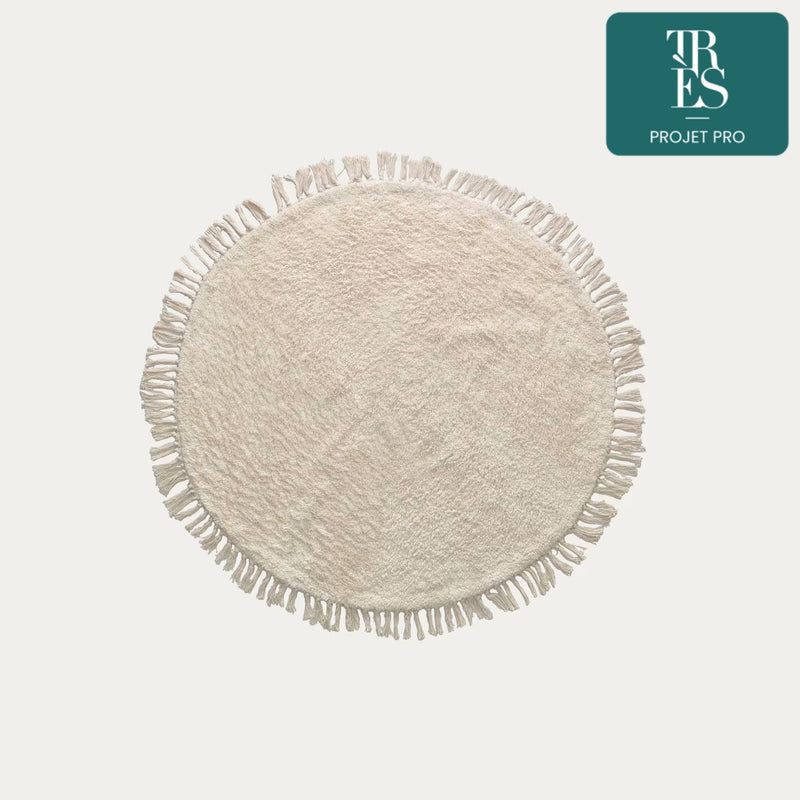 Tapis rond Orwen 100 % coton - Ø 100 cm