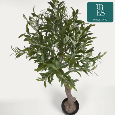 Plante artificielle Olivo avec pot noir 140 cm