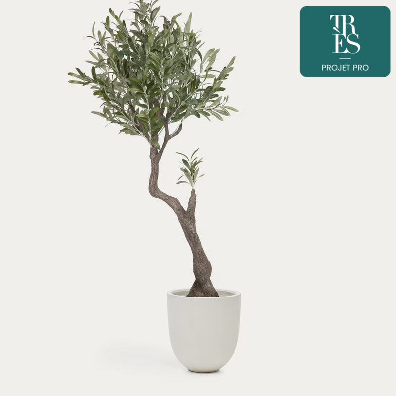 Plante artificielle Olivo avec pot noir 140 cm