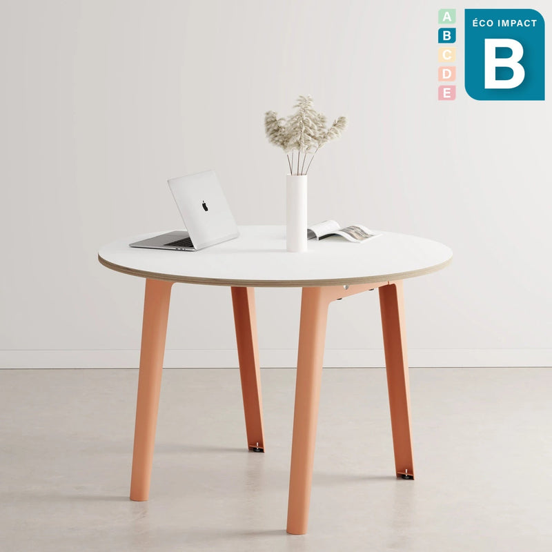 Table ronde New Modern 4 à 6 personnes, en bois Ø 110 cm