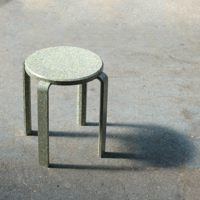 Tabouret Billex en billets de banque upcyclés