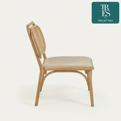 Fauteuil Doriane en bois massif de chêne