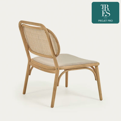 Fauteuil Doriane en bois massif de chêne