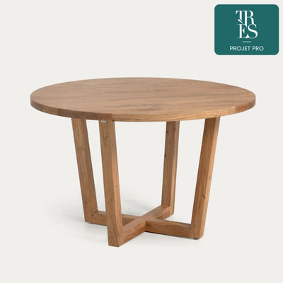 Table ronde Nahla en bois massif d'acacia  Ø 90cm