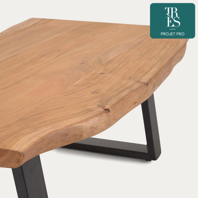 Table basse Alaia en bois massif d'acacia - 115 x 65 cm