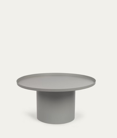 Table d'appoint ronde Fleksa en métal gris Ø 72cm