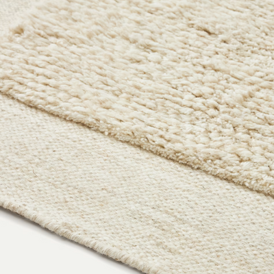 Tapis Marely en laine blanc 200x 300 cm  - Kave Home