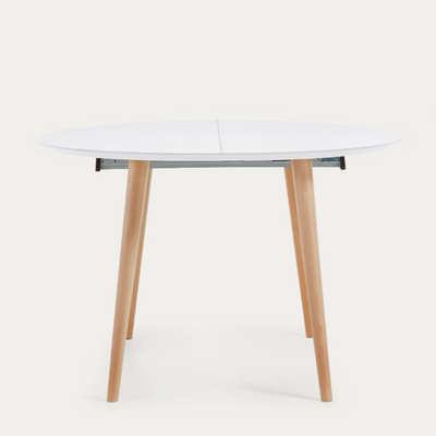 Table extensible ovale Oqui 120 (200) x 120 cm - Kave Home