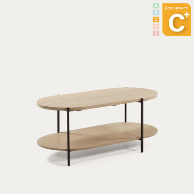 Table basse Palmia en bois de manguier - Dim. 110 x 55 cm