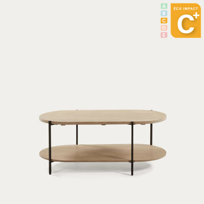 Table basse Palmia en bois de manguier - Dim. 110 x 55 cm