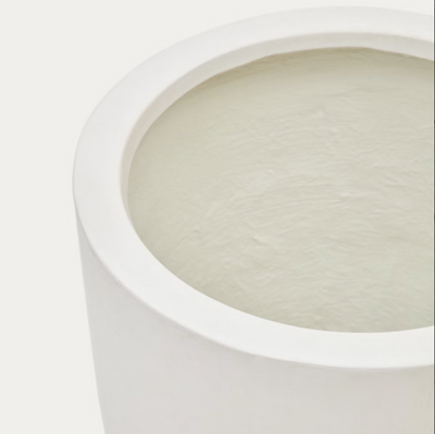 Cache-pot Aiguablava en ciment blanc Ø 39 cm - Kave Home