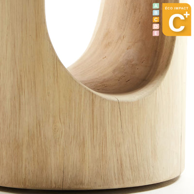 Table d'appoint Halker en bois de mungur massif - Ø 30 cm