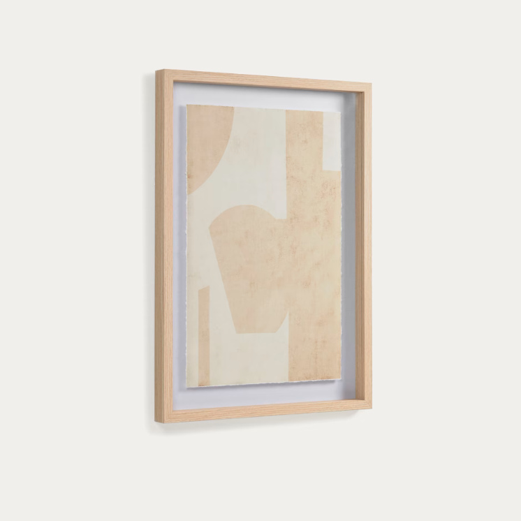 Tableau Nannete formes géométriques beige 50 x 70 cm - Kave Home