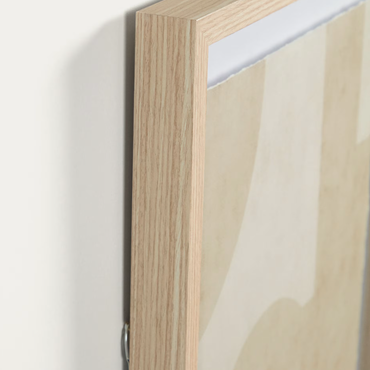 Tableau Nannete formes géométriques beige 50 x 70 cm - Kave Home