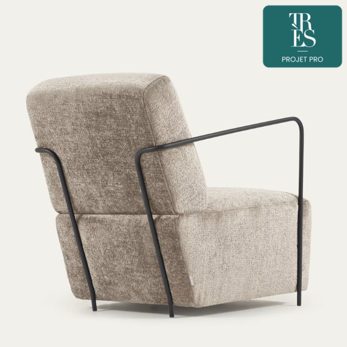 Fauteuil Gamer en chenille beige