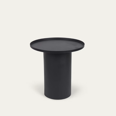 Table d'appoint ronde Fleksa en métal noir Ø 45cm