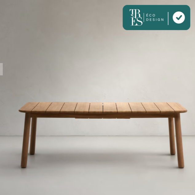 Table extensible Turqueta en bois de teck FSC - 220(290 ) x 100 cm