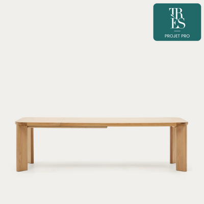 Table extensible Jondal en bois et placage de chêne FSC 100 % 200 (280) x 100 cm