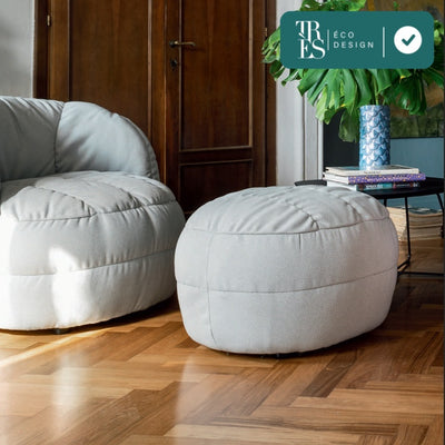 Pouf REEF en tissus plastique recyclé