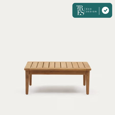 Table basse Portitxol en bois de teck massif 80 x 80 cm