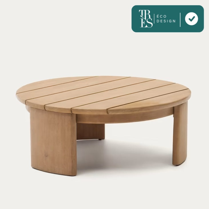 Table basse Xoriguer en bois d’eucalyptus FSC - Ø95,5 cm