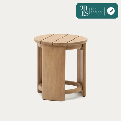 Table d'appoint Xoriguer en bois d’eucalyptus FSC - Ø63,5 cm