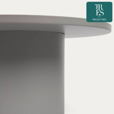 Table d'appoint ronde Fleksa en métal gris Ø 72cm