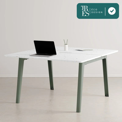 Bureau open–space NEW MODERN en plastique recyclé - 2 places