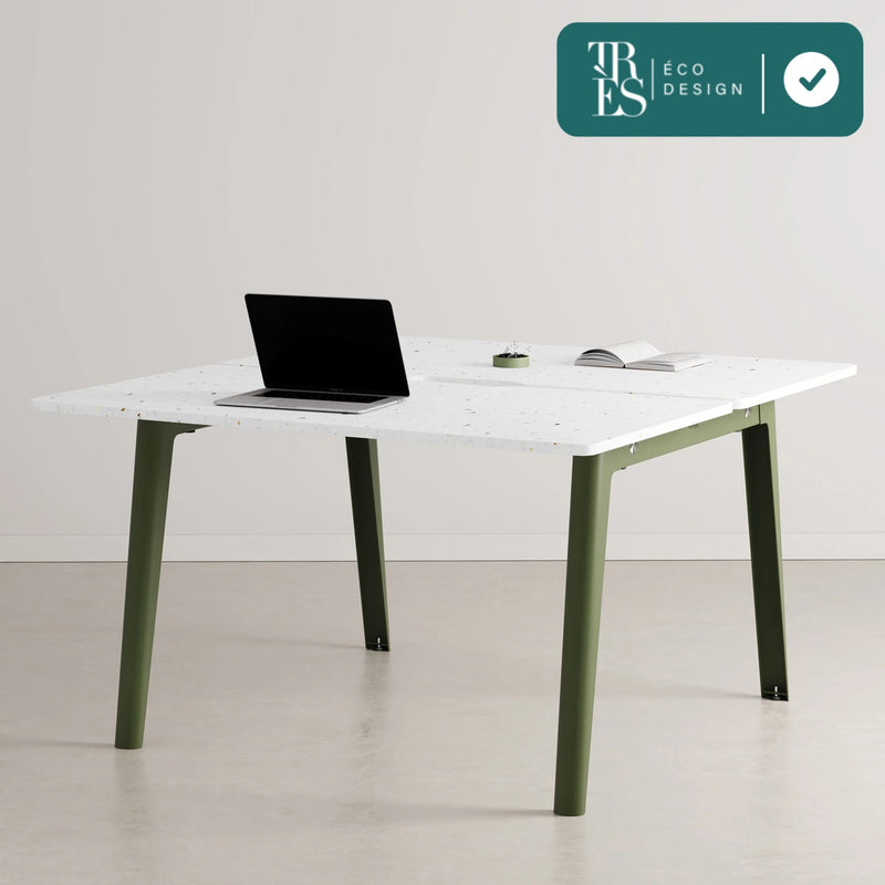 Bureau open–space NEW MODERN en plastique recyclé - 2 places