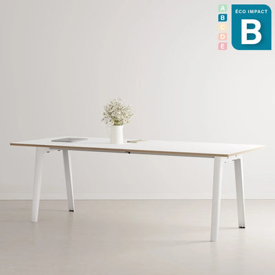 Table New Modern 10 personnes, en bois, Long. 220 cm