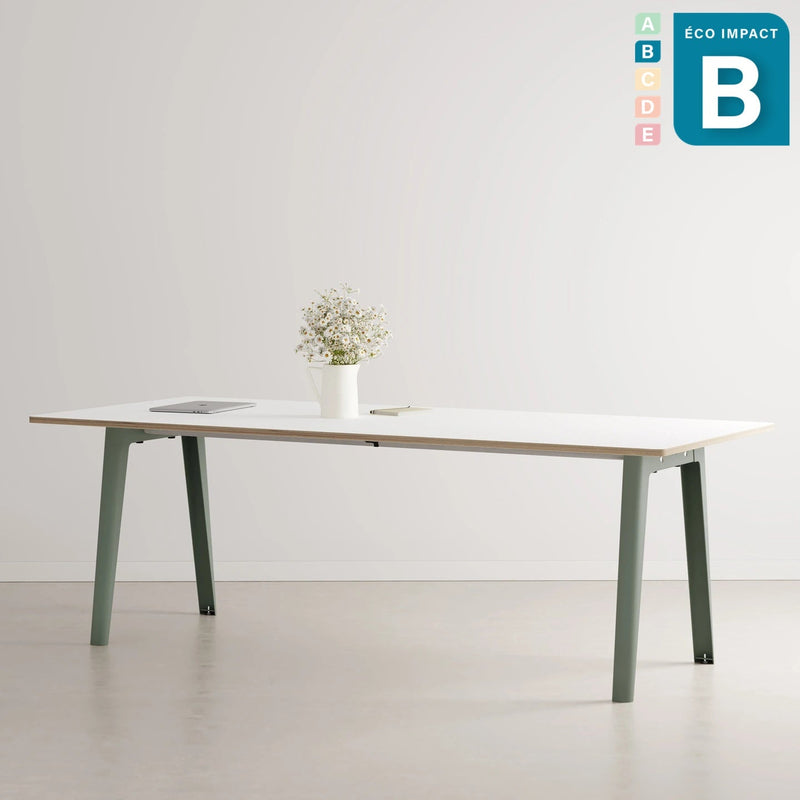 Table New Modern 10 personnes, en bois, Long. 220 cm