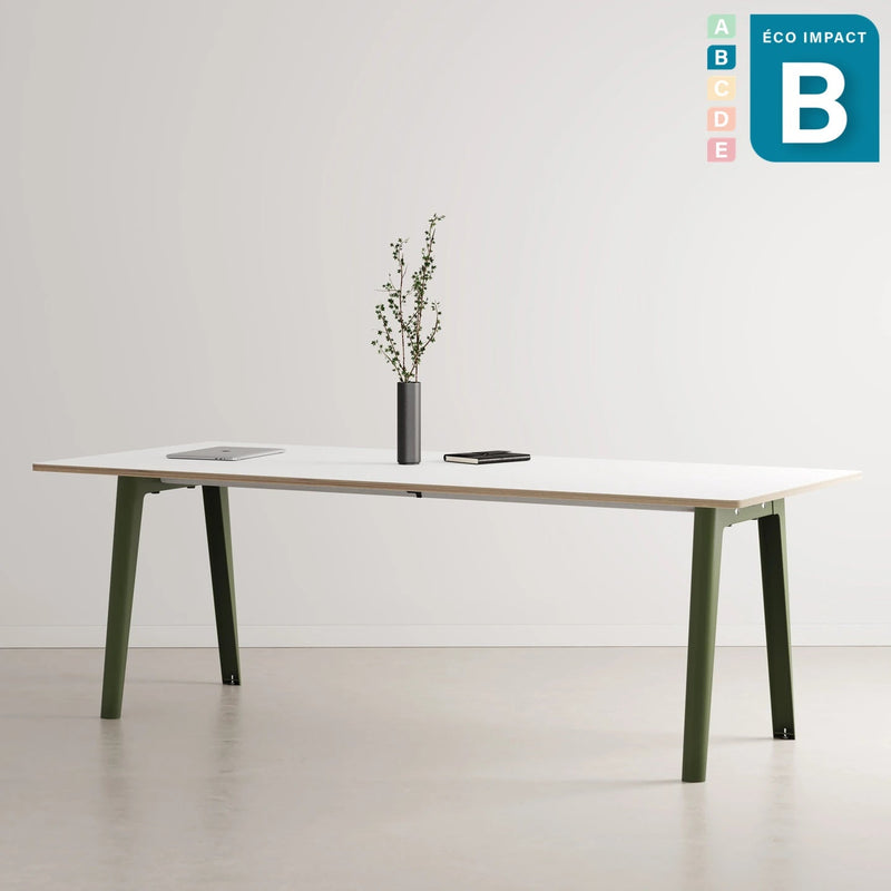 Table New Modern 10 personnes, en bois, Long. 220 cm