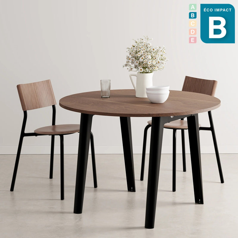 Table ronde New Modern 4 à 6 personnes, en bois Ø 110 cm