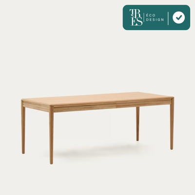 Table extensible Lenon placage et bois de chêne 200(280)x90 cm