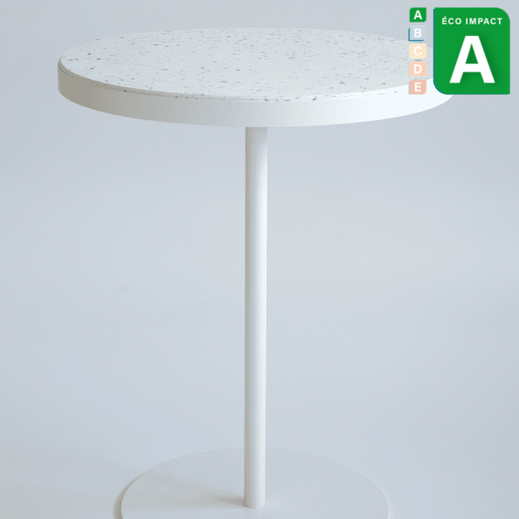 Table bistrot Mahaut en plastique recyclé, Ø 60 cm
