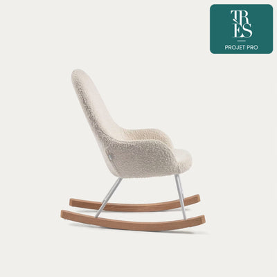 Fauteuil à bascule enfant Joey bouclette blanc