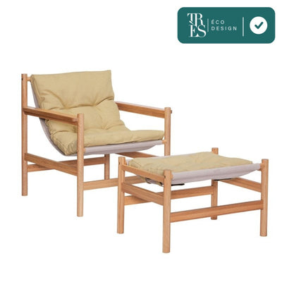 Fauteuil et repose-pied Heritage