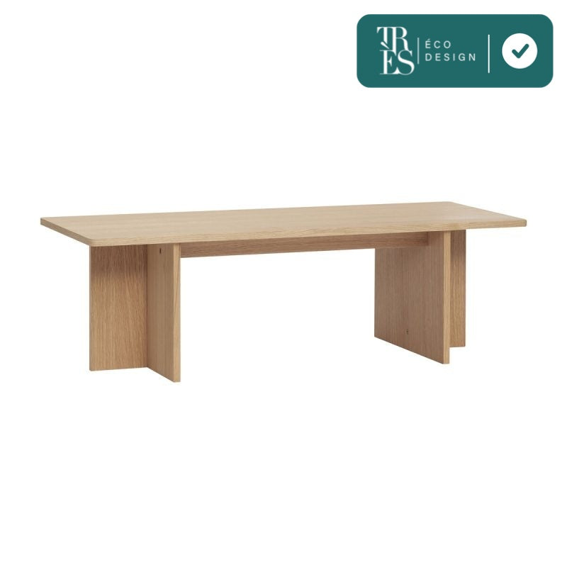 Table basse Split en bois de chêne, Long. 120cm