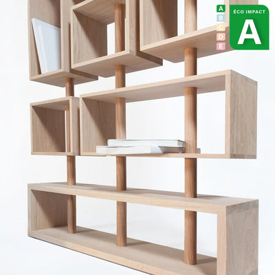 Bibliothèque 3 Mâts en bois de forêts durables, Long. 82 cm