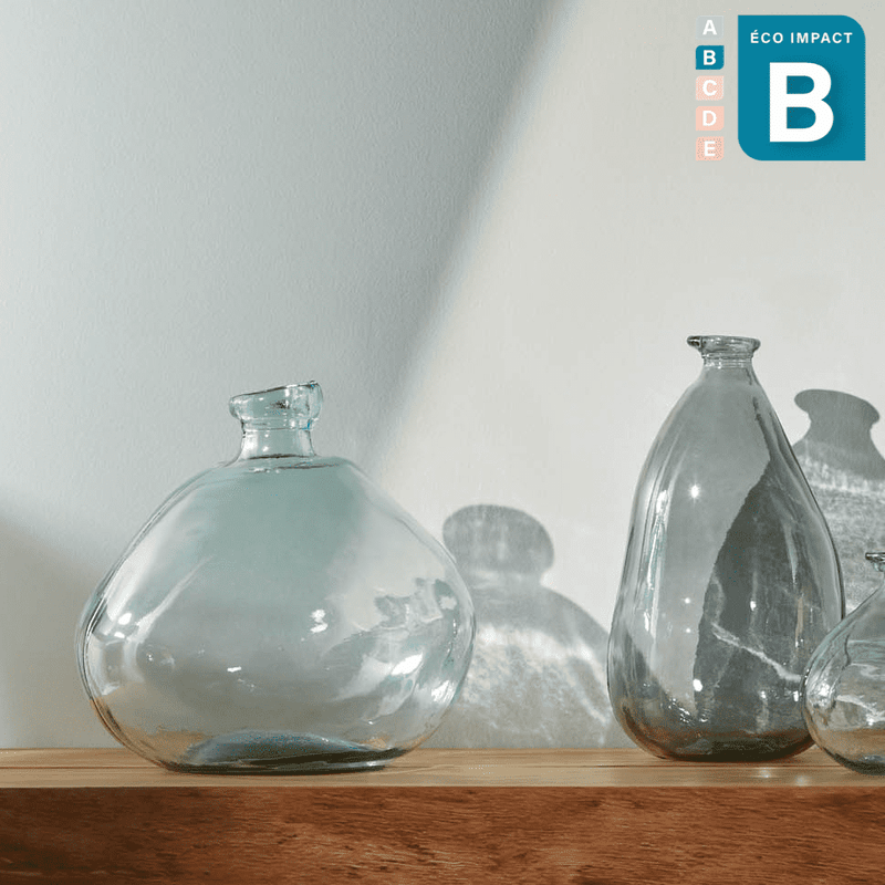 Grand vase Brenna en verre recyclé