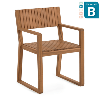 Chaise de jardin Emili, bois massif durable