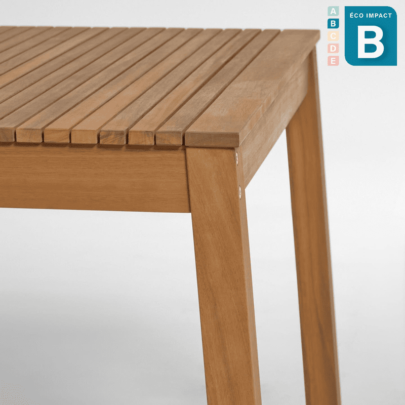 Table de jardin Emili, 190 x 90 cm, bois massif durable