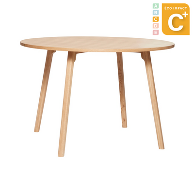 Table à manger ronde en bois durable Ø115