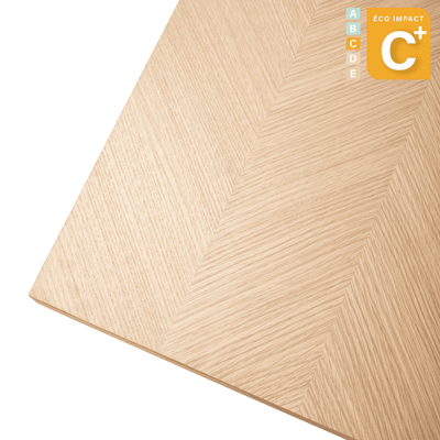 Table basse motif chevron en bois durable Long. 121. cm