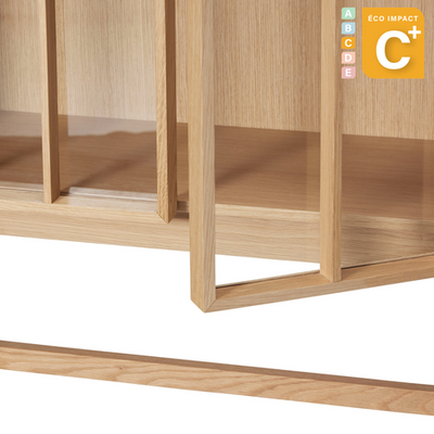 Grande armoire Shoji en bois durable, Long. 80 cm