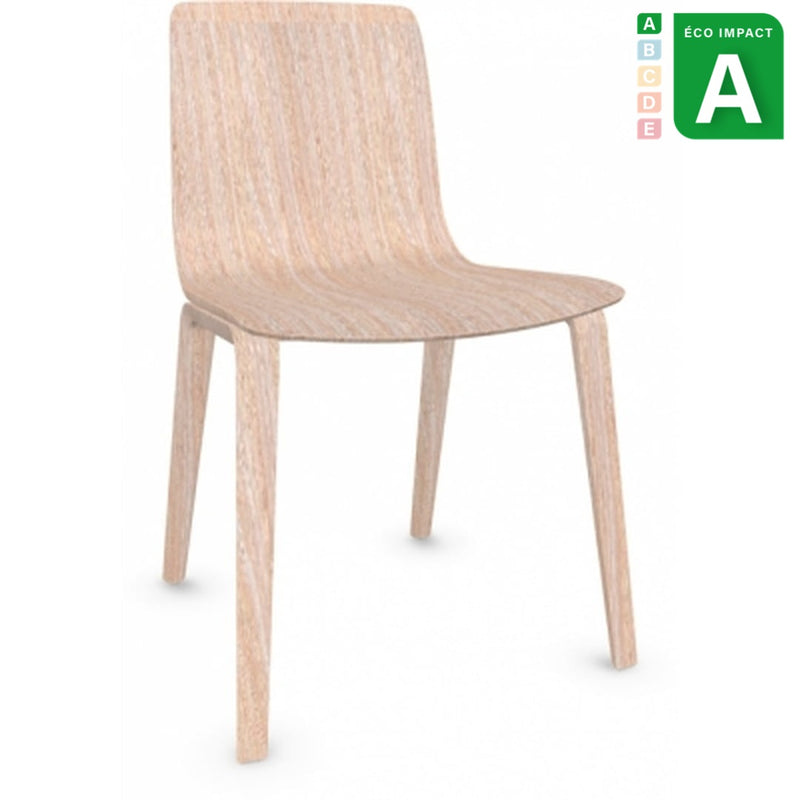 Chaise AAVA empilable, bois durable
