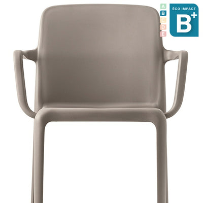 Lot de 2 fauteuils Bayo empilables en plastique recyclé