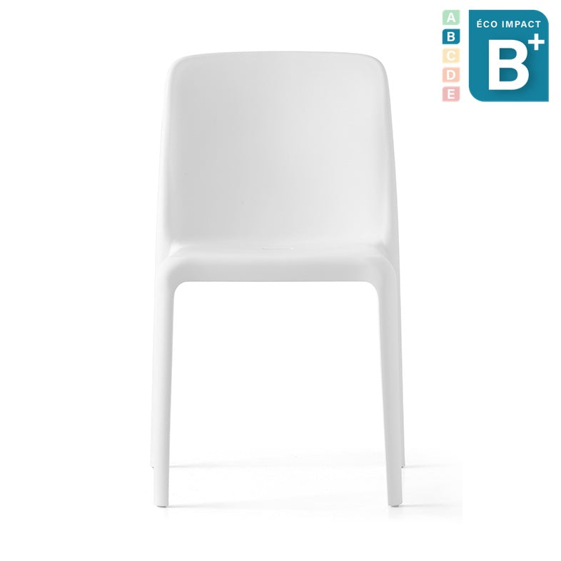 Lot de 4 chaises Bayo empilables en plastique recyclé