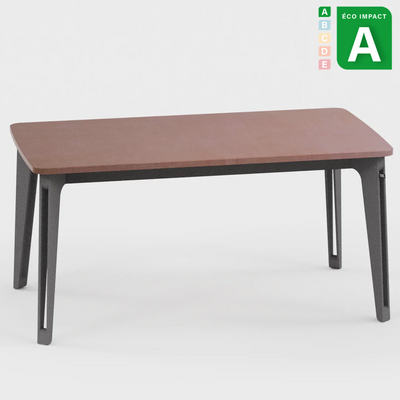 Table Brotteaux 6 places en matières upcyclées, Long. 150 cm